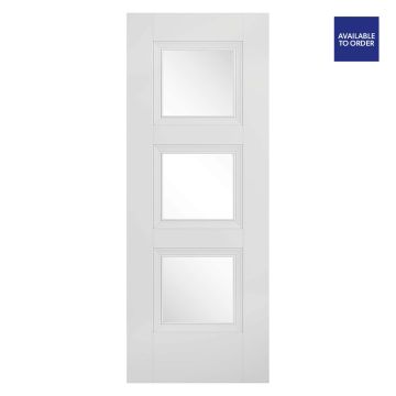 Amsterdam Clear Glazed White Door