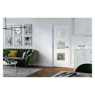 Amsterdam Clear Glazed White Door