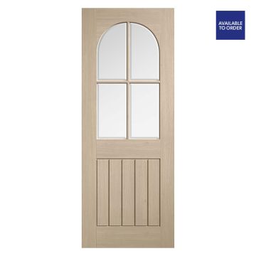 Mexicano Arched Glazed Blonde Oak Doors
