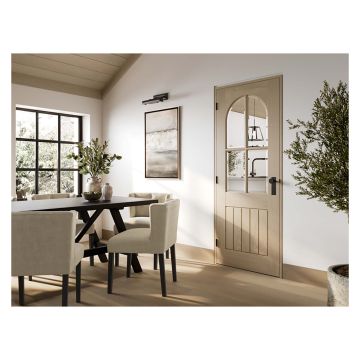 Mexicano Arched Glazed Blonde Oak Doors