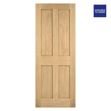 London 4 Panel Pre-Finished Oak Doors