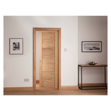 Pre Finished Carini Oak Door FSC® 1981 x 686mm (6'6" x 2'3")