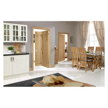 Mexicano Unfinished Oak Bi-Fold Doors