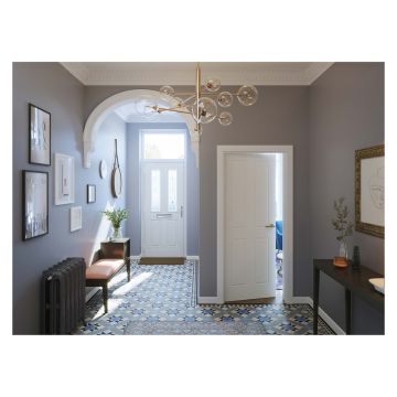 4 Panel Smooth Internal FD30 Fire Door 762 x 1981 x 44mm