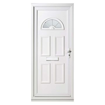 Smart Security Carolina Half Moon Left-Hung uPVC Door & Frame 2085 x 920mm