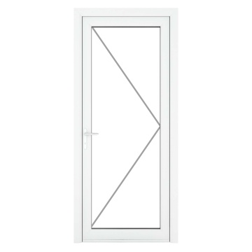 Crystal Right Hand Clear Double Glazed Single White uPVC Door
