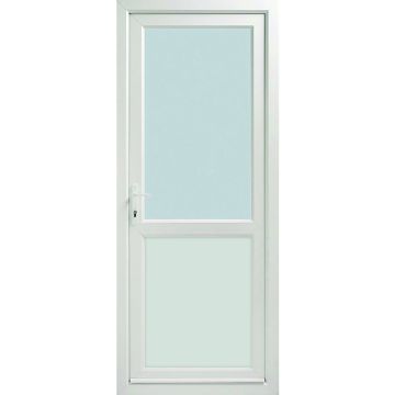 CWG Right Hand Half Clear Glazed White uPVC Door