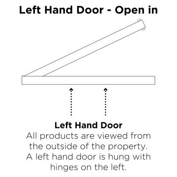 Crystal Left Hand Sunburst Glass Sandringham White uPVC Front Door 920 x 2090mm