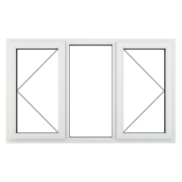 Crystal Left & Right Hand Opening Clear Triple Glazed White uPVC Window