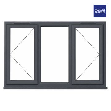 CWG Left & Right Hand Opening Clear Triple Glazed Grey/White uPVC Window 