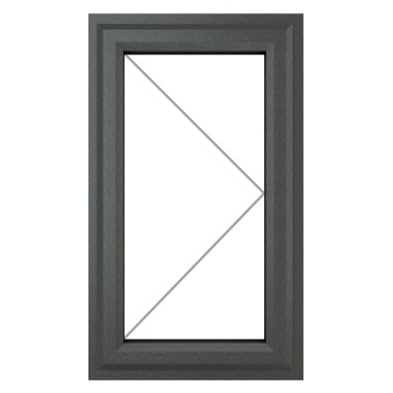 Crystal Right Hand Side Hung Clear Triple Glazed Grey/White uPVC Window