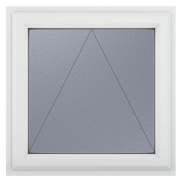 Crystal Top Hung Opening Obscure Triple Glazed White uPVC Window