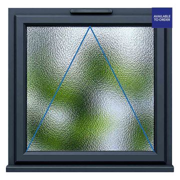 CWG Top Hung Opening Obscure Triple Glazed Grey/White uPVC Window