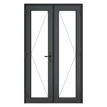 Crystal Left Hand Master Clear Triple Glazed Grey/White uPVC French Doors