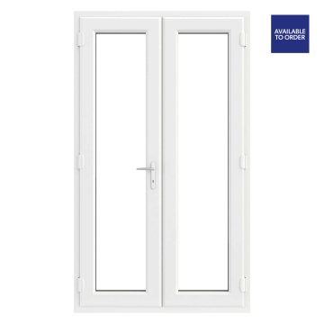 Crystal Left Hand Master Clear Triple Glazed White uPVC French Doors