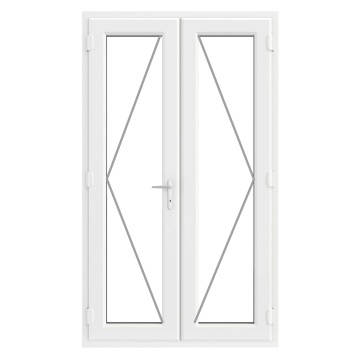 Crystal Left Hand Master Clear Triple Glazed White uPVC French Doors