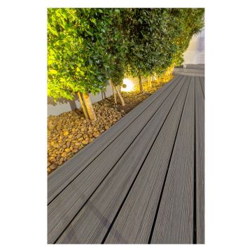 I-Series Composite 2 Sided Grooved Deck Board Pewter 25.4 x 135 x 4800mm