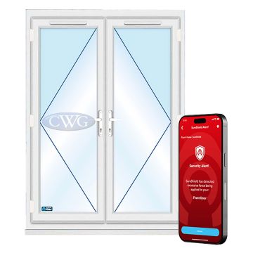 Smart Security Clear Glazed uPVC French Doors 1490 x 2085mm