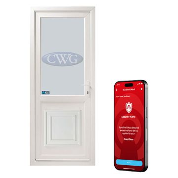 Smart Security Clear Glazed Left-Hung uPVC Door Set 840 x 2085mm