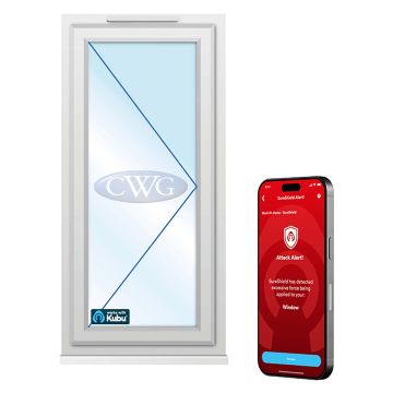 Smart Security Clear Glazed Right-Hung uPVC Window