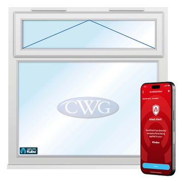 Smart Security Clear Glazed Top Opening uPVC Window