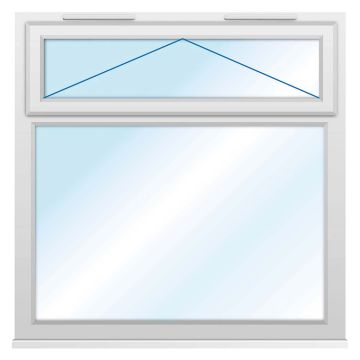 Smart Security Clear Glazed Top Opening uPVC Window