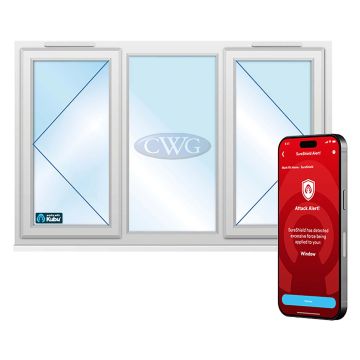 Smart Security Clear Glazed Three Pane uPVC Window