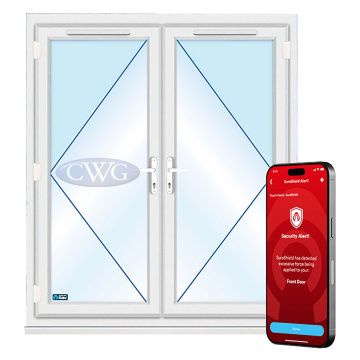 Smart Security Clear Glazed uPVC French Doors 1790 x 2085mm