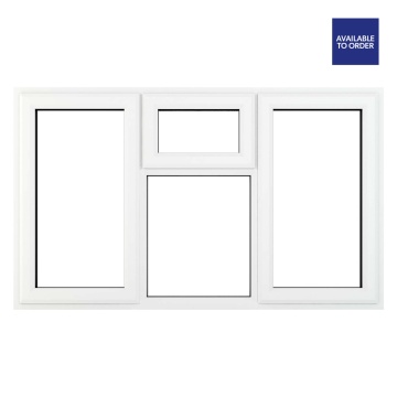 Crystal Left & Right Side Hung with Top Opener Clear White uPVC Window