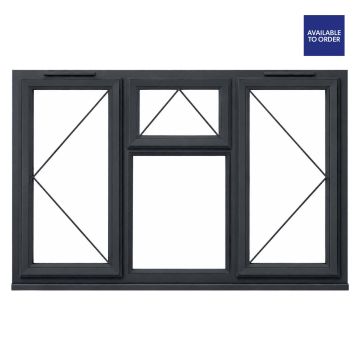 CWG Left & Right Side Hung with Top Opener Clear Grey/White uPVC Window