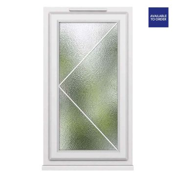 CWG Left Hand Opening Obscure Glazed White uPVC Window