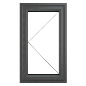 Crystal Left Hand Opening Clear Glazed Grey/White uPVC Window