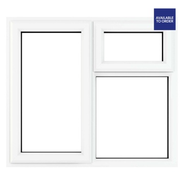 Crystal Left Hand Side Hung with Top Opener Clear Glazed White uPVC Window 