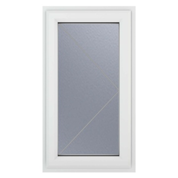 Crystal Right Hand Opening Obscure Glazed White uPVC Window