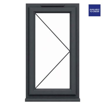 CWG Right Hand Opening Clear Glazed Grey/White uPVC Window