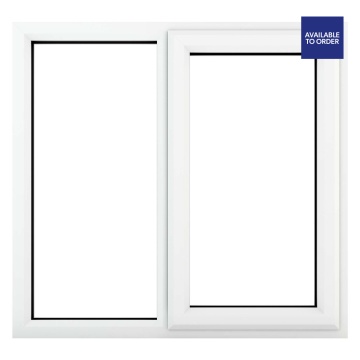 Crystal Right Hand Opening with Fixed Panel Clear Glazed White uPVC Window