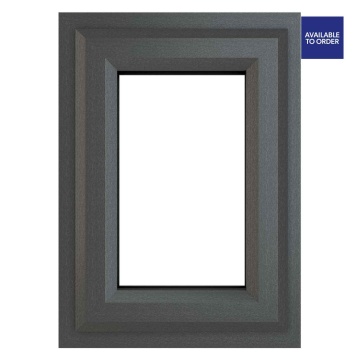 Crystal Top Hung Opening Clear Glazed Grey/White uPVC Window