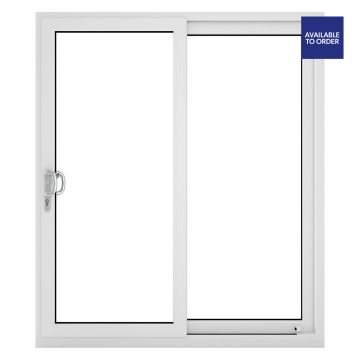 Crystal Clear Glazed Left to Right White uPVC Sliding Patio Door