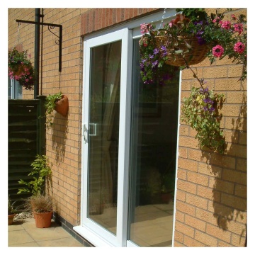 Crystal Clear Glazed Left to Right White uPVC Sliding Patio Door