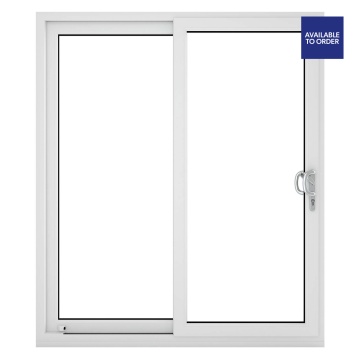 Crystal Clear Glazed Right to Left White uPVC Sliding Patio Door