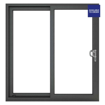 Crystal Clear Glazed Right to Left Grey/White uPVC Sliding Patio Door