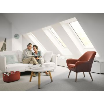 VELUX GGL FK06 2070 White Painted Centre Pivot Roof Window 660 x 1180mm