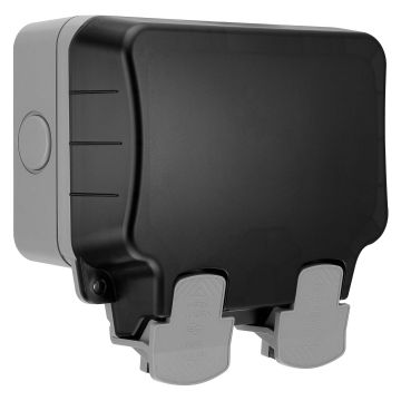 BG Weatherproof 1 Gang Outdoor Power Socket with Segment