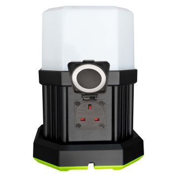 Luceco Hurculous 240V Open Area Worklight 7150LM 6500K with 13A Power Outlet