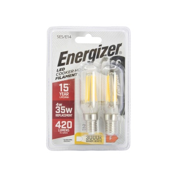 Energizer Filament LED Cooker Hood Light Bulbs SES / E14 Pack of 2