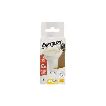 Energizer LED GU10 Non-Dimmable Warm White Spotlights 345LM 36°