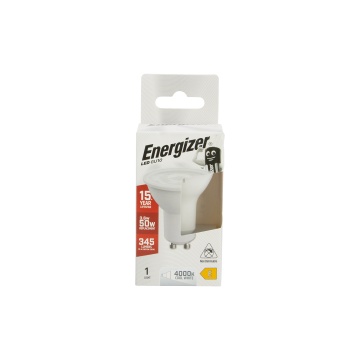 Energizer LED GU10 Non-Dimmable Cool White Spotlight 345LM 36°