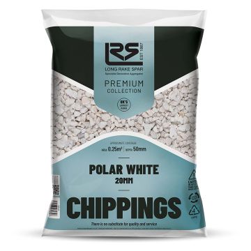 20mm Polar White Chippings Large Bag
