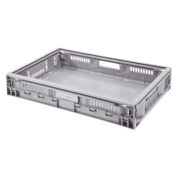 Tontarelli Teknika Grey Heavy-Duty Folding Crate