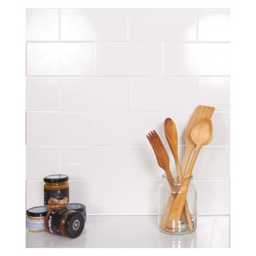 Liso Gloss White Ceramic Wall Tile 100 x 200mm